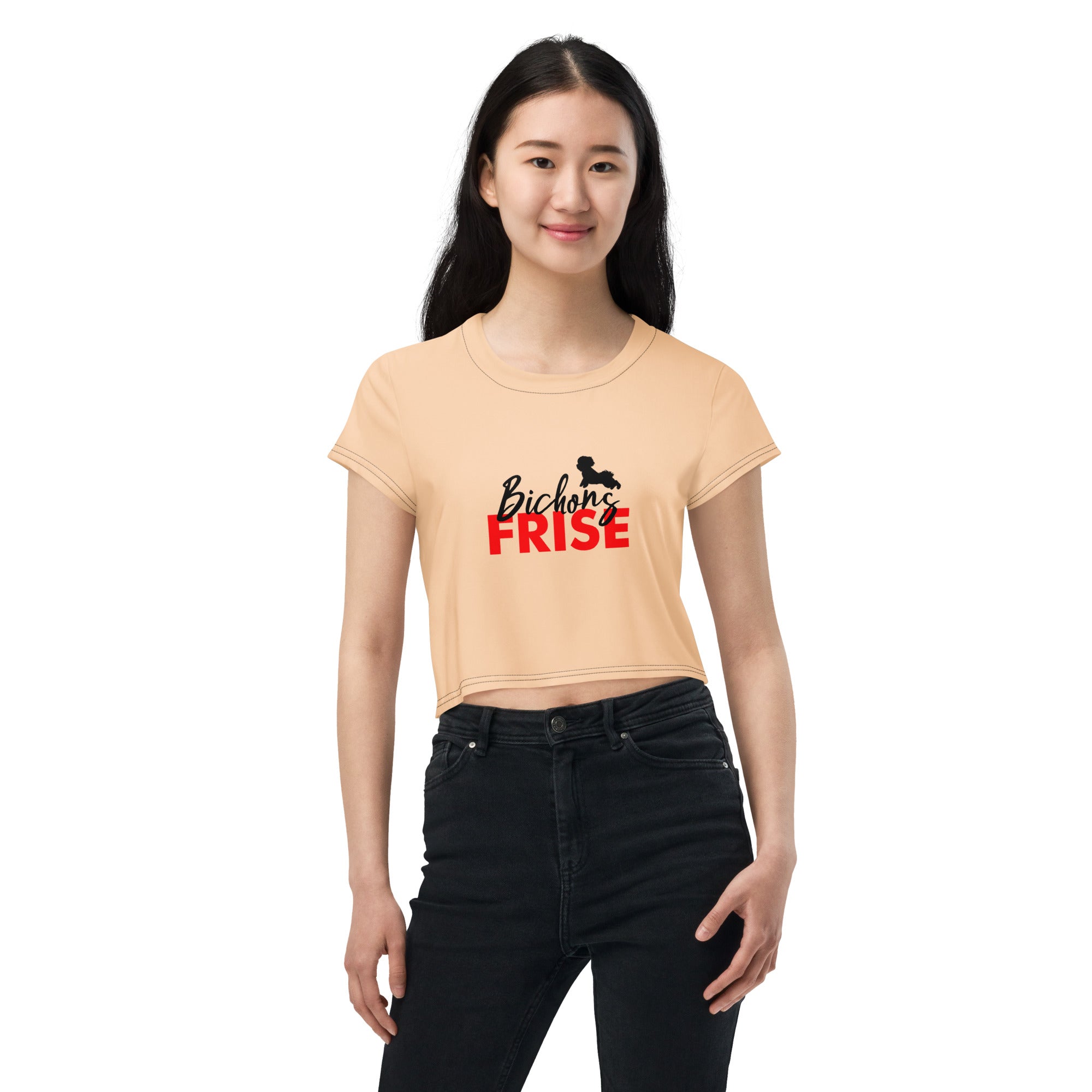 BICHONS FRISE - All-Over Print Crop Tee