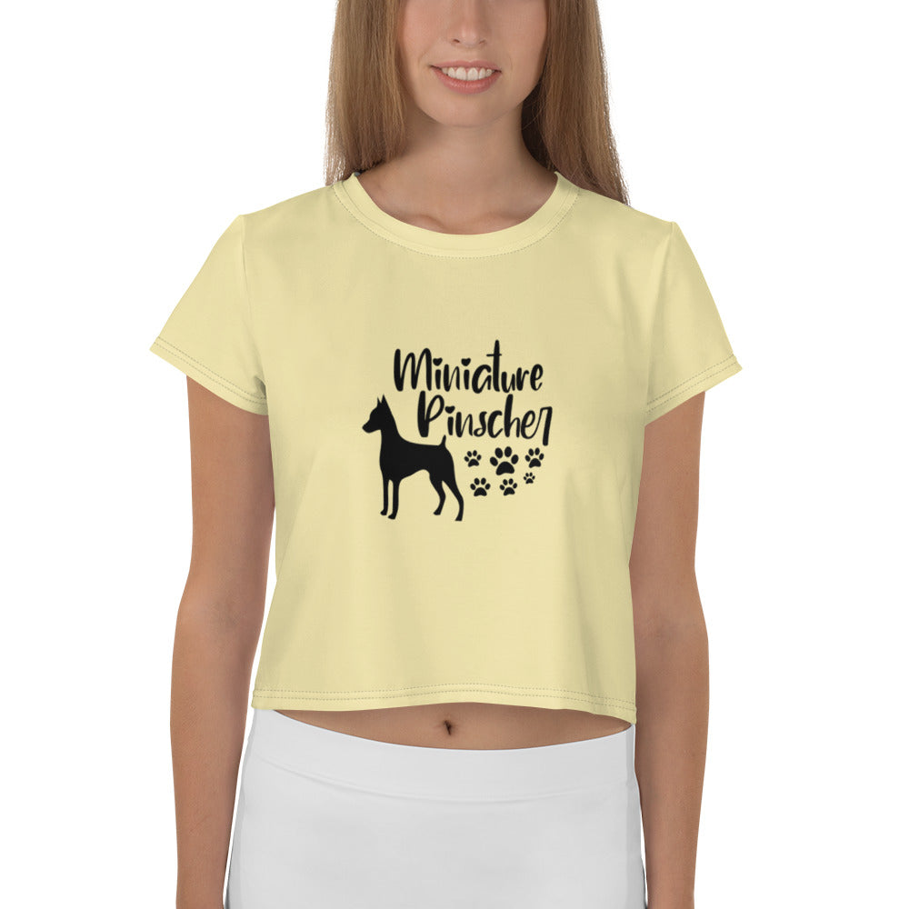 MINIATURE PINSCHER - All-Over Print Crop Tee