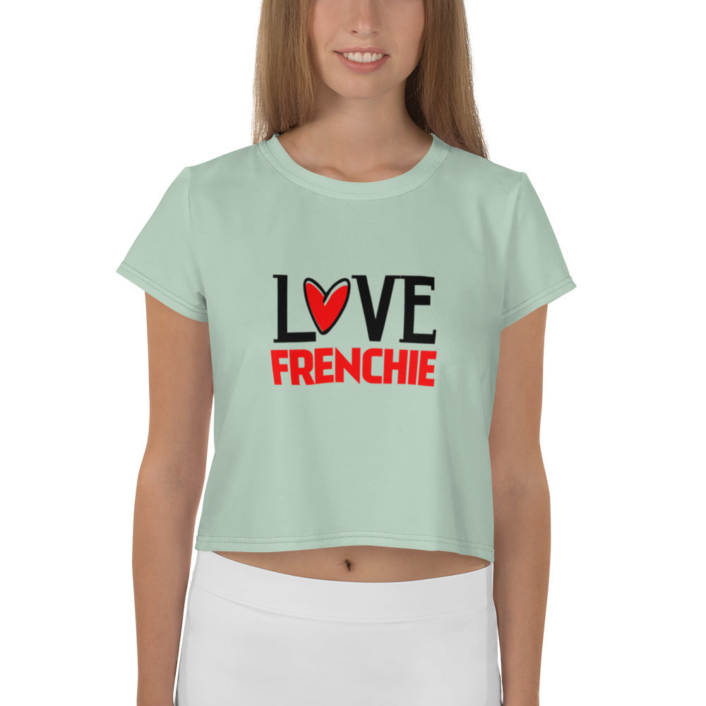 LOVE FRENCHIE - All-Over Print Crop Tee