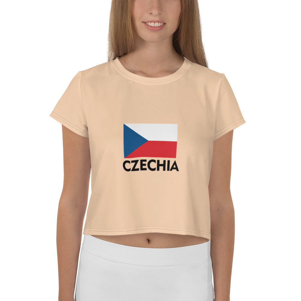 CZECHIA - All-Over Print Crop Tee