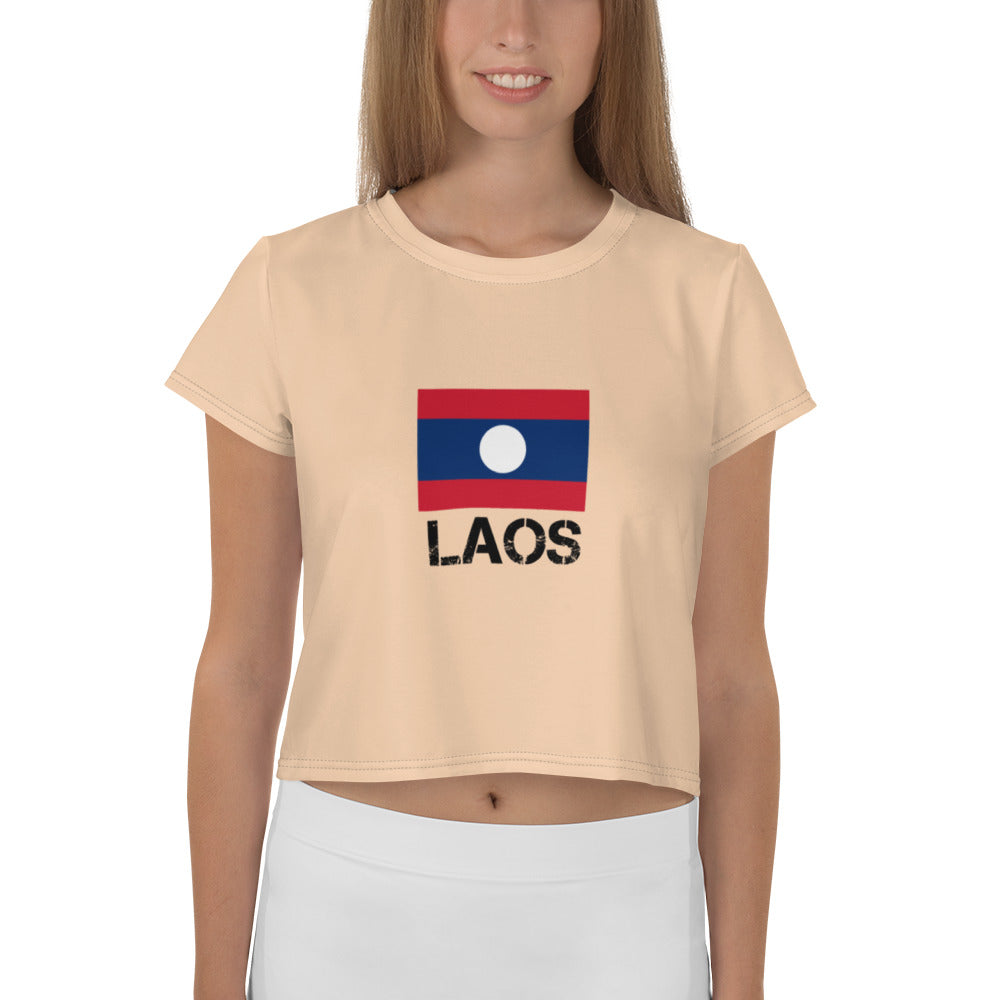 LAOS - All-Over Print Crop Tee