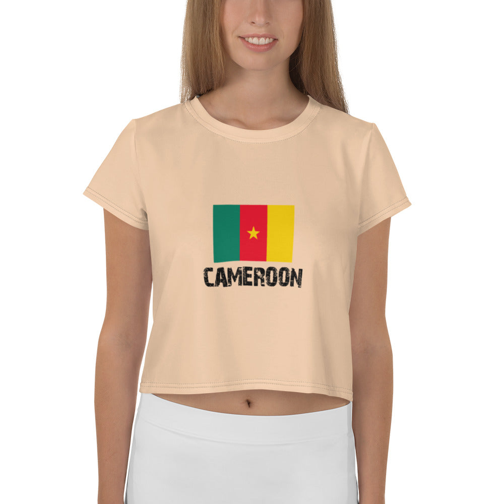 CAMEROON- All-Over Print Crop Tee