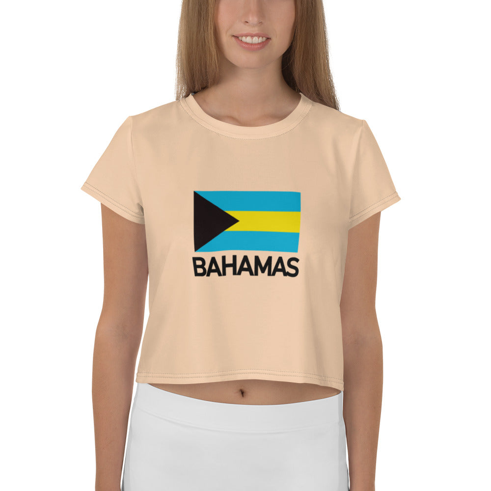 BAHAMAS - All-Over Print Crop Tee