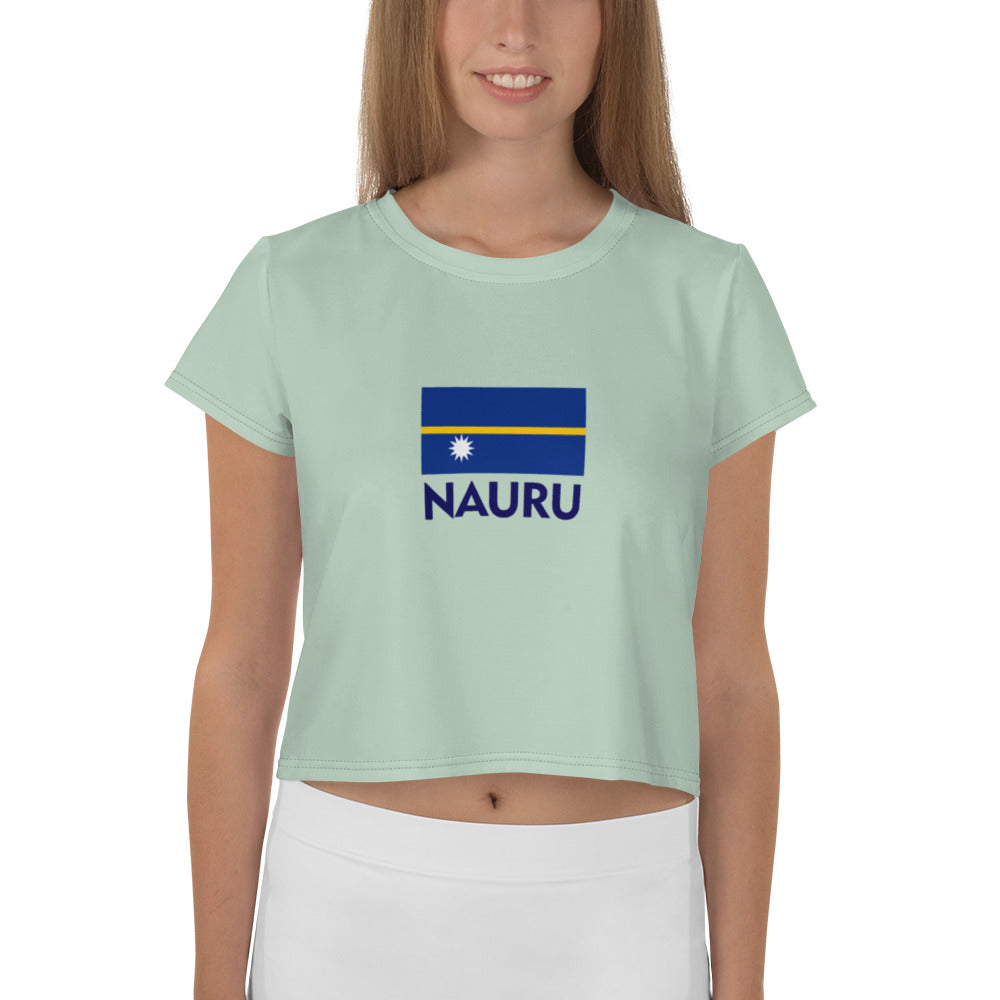 NAURU - All-Over Print Crop Tee