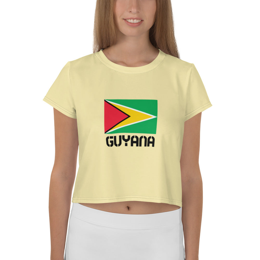 GUYANA - All-Over Print Crop Tee