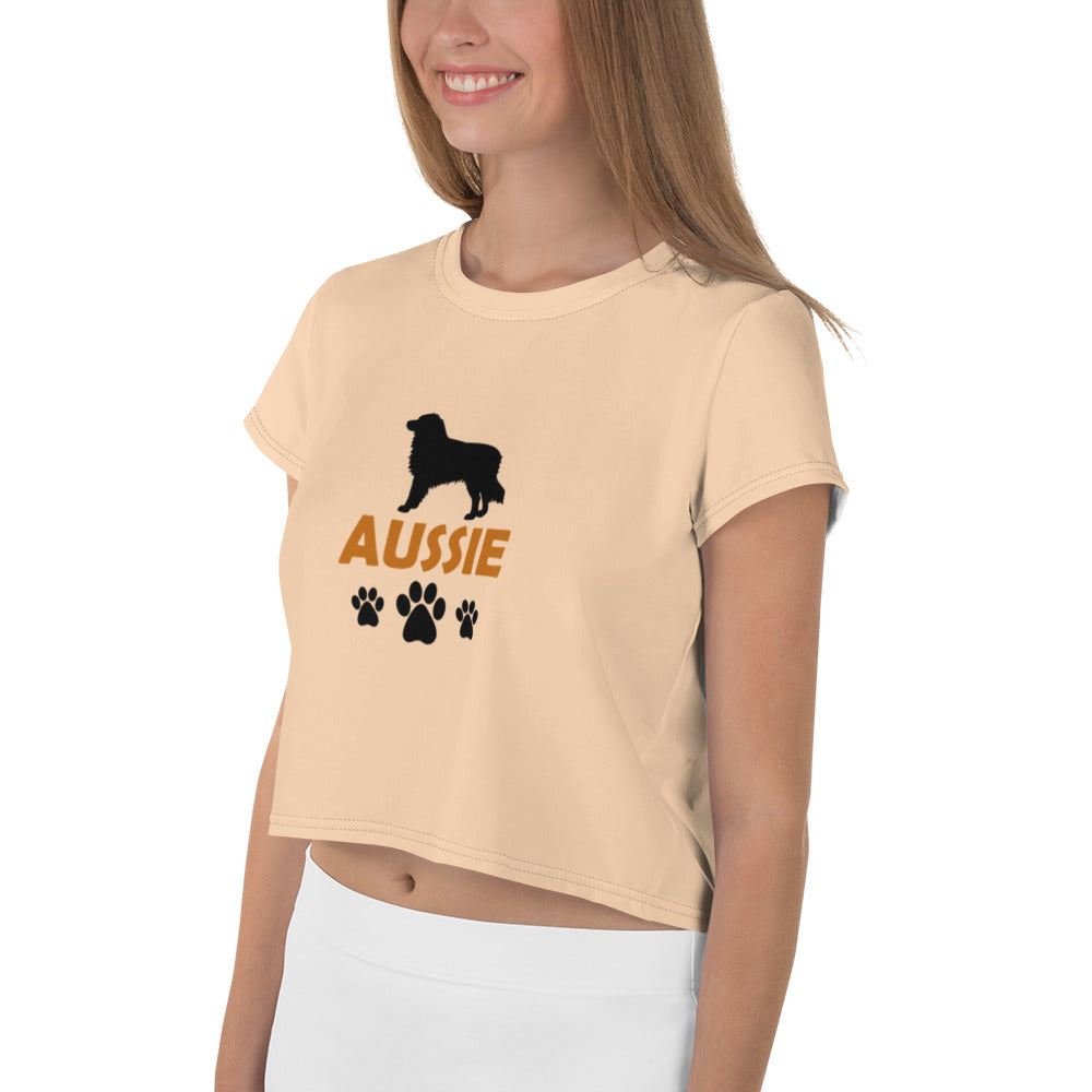 AUSSIE - All-Over Print Crop Tee