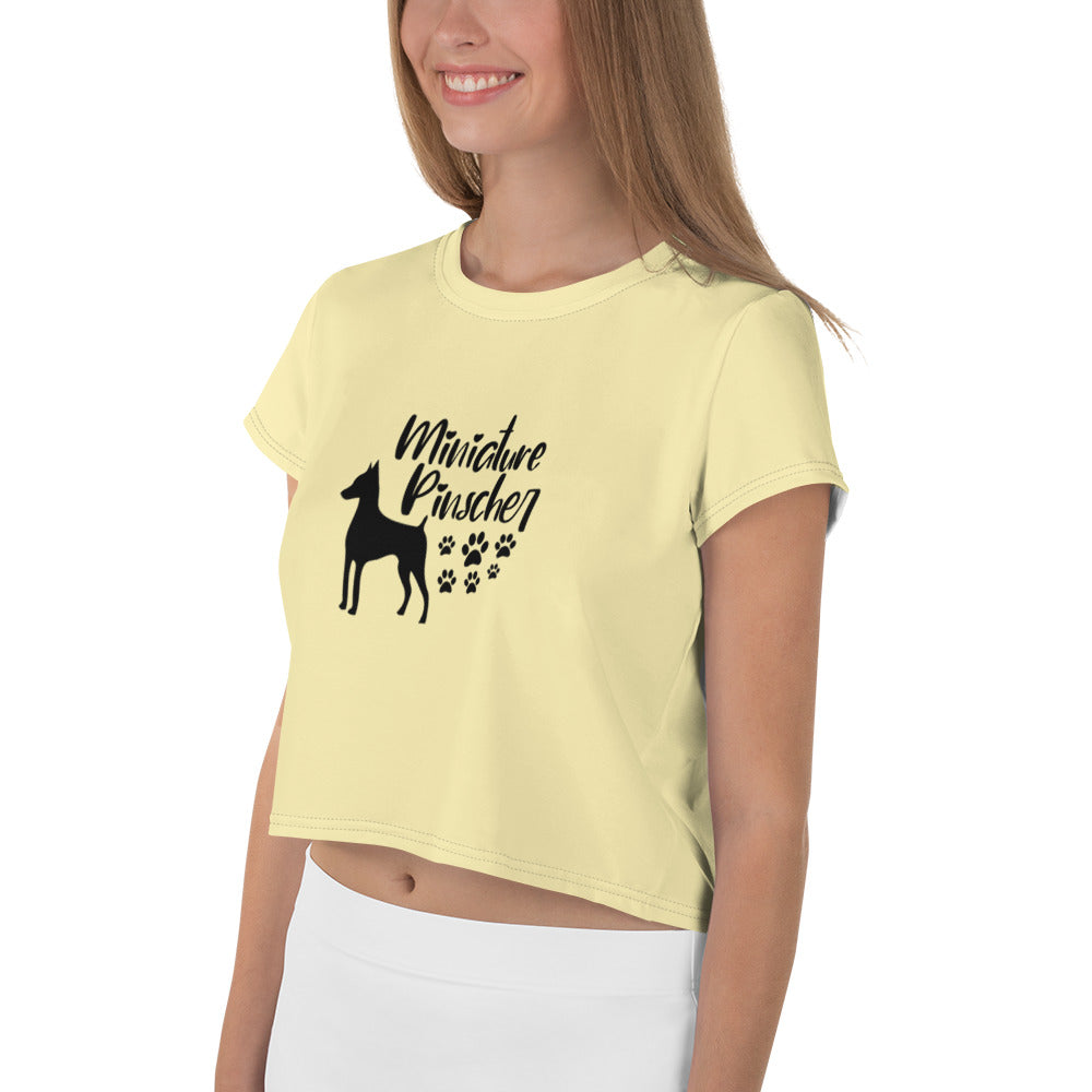 MINIATURE PINSCHER - All-Over Print Crop Tee