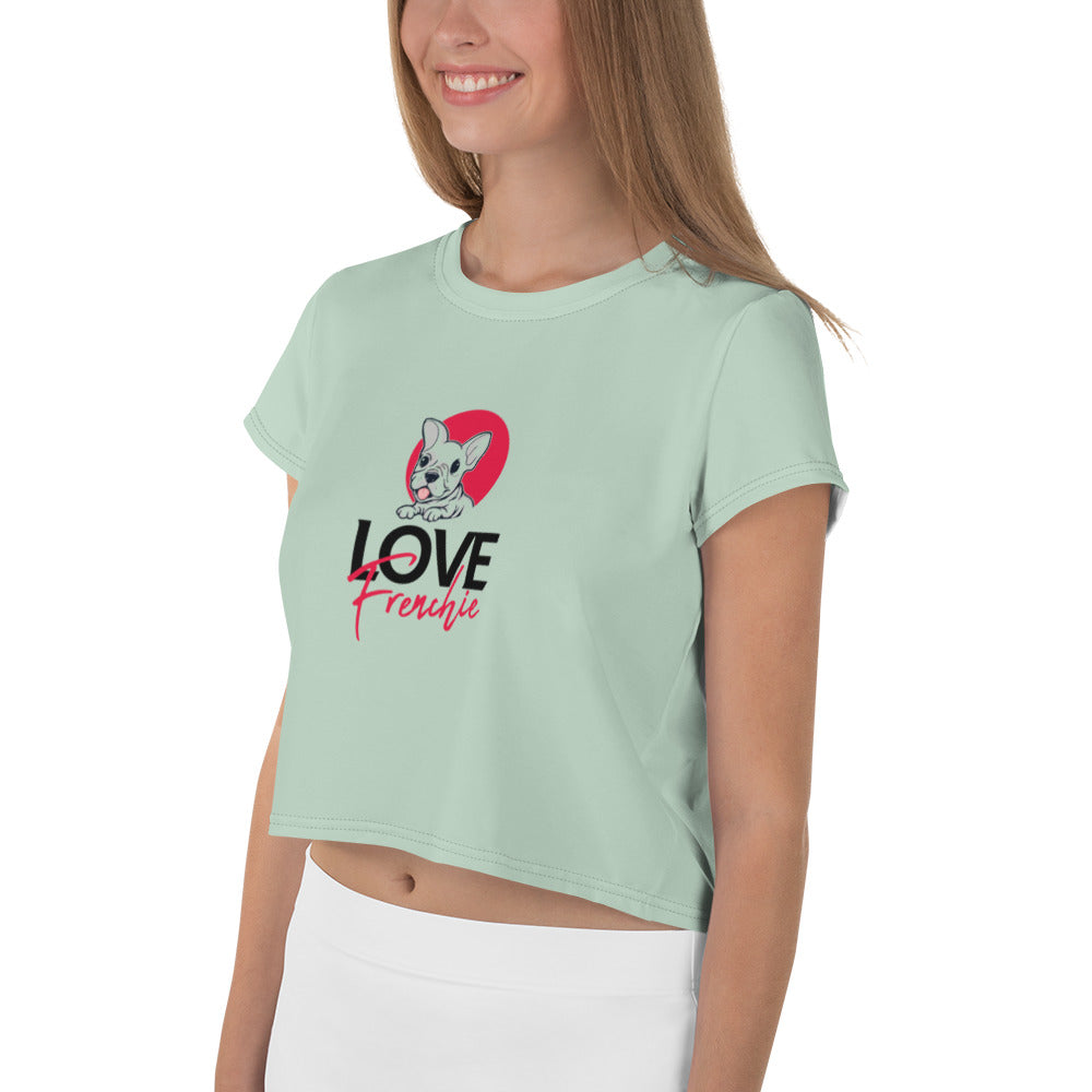 LOVE FRENCHIE - All-Over Print Crop Tee