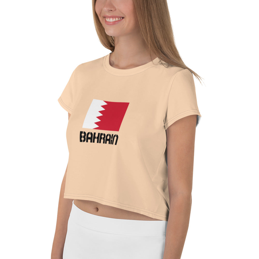 BAHRAIN - All-Over Print Crop Tee