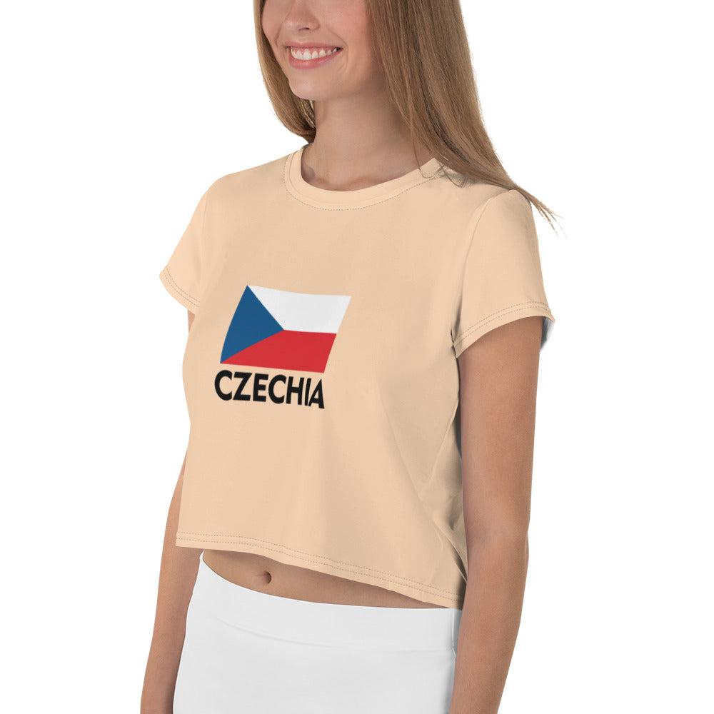 CZECHIA - All-Over Print Crop Tee