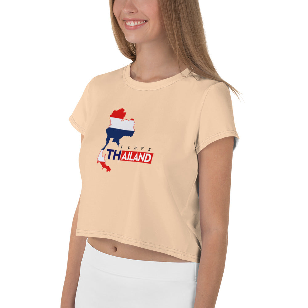 I LOVE THAILAND - All-Over Print Crop Tee