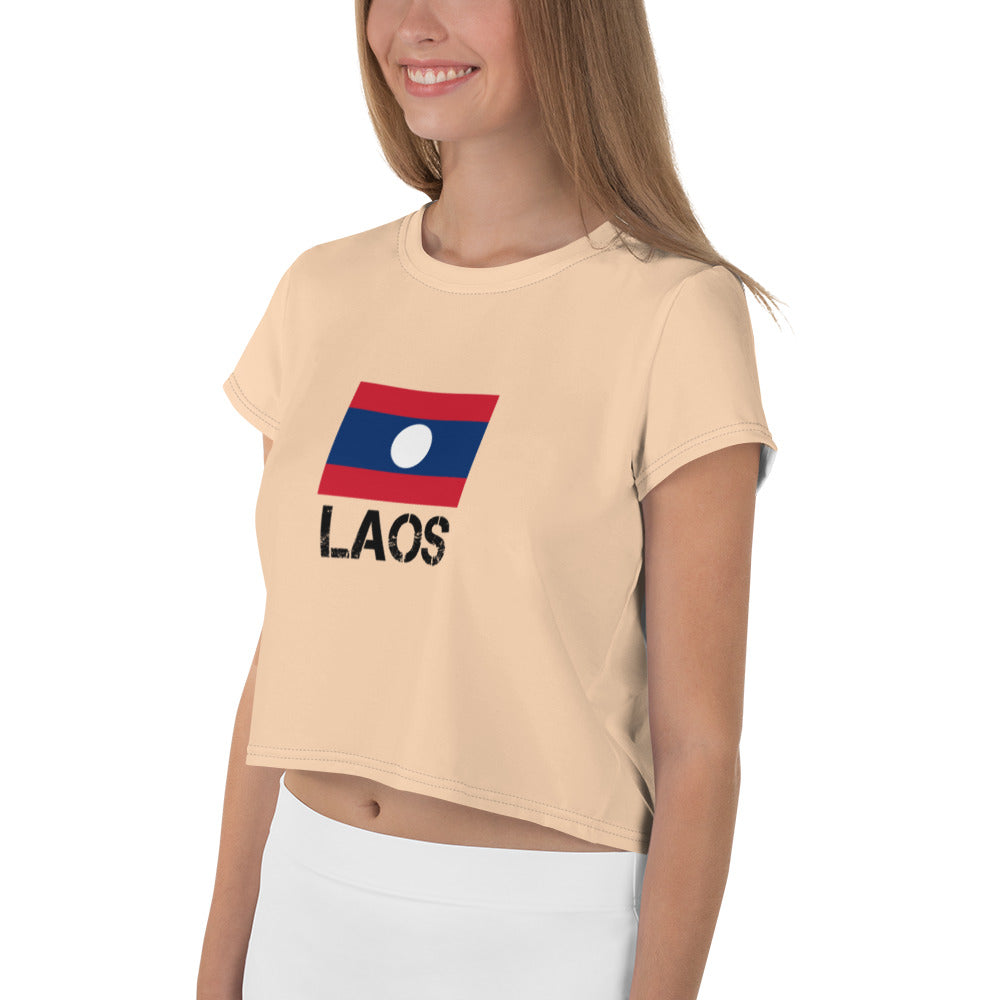 LAOS - All-Over Print Crop Tee