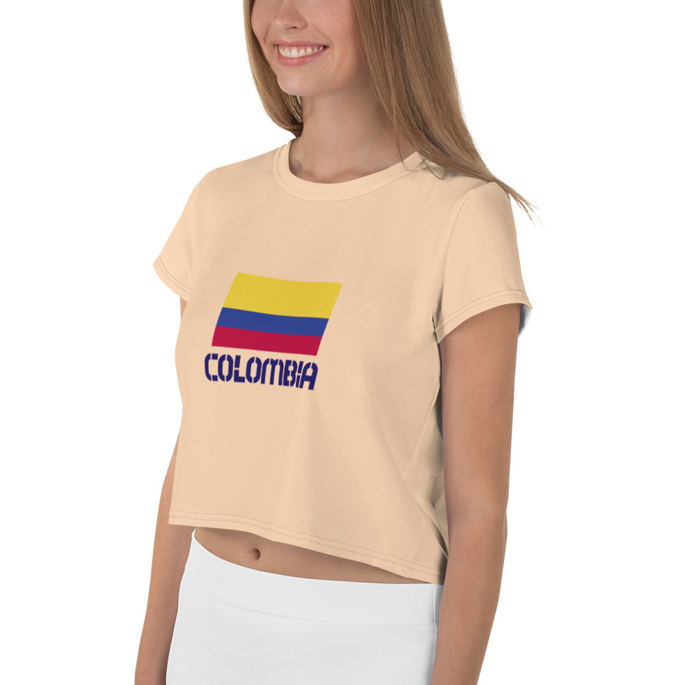 COLOMBIA - All-Over Print Crop Tee