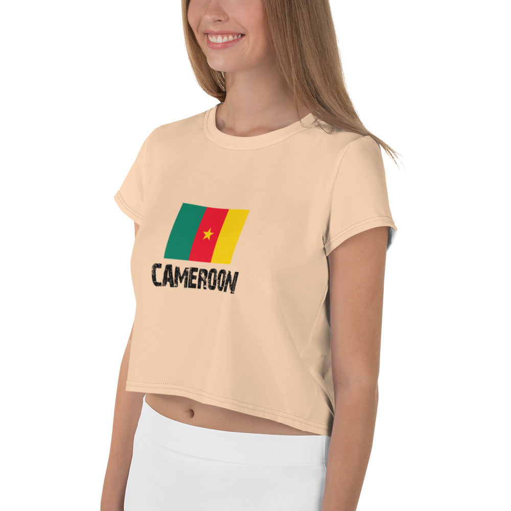 CAMEROON- All-Over Print Crop Tee
