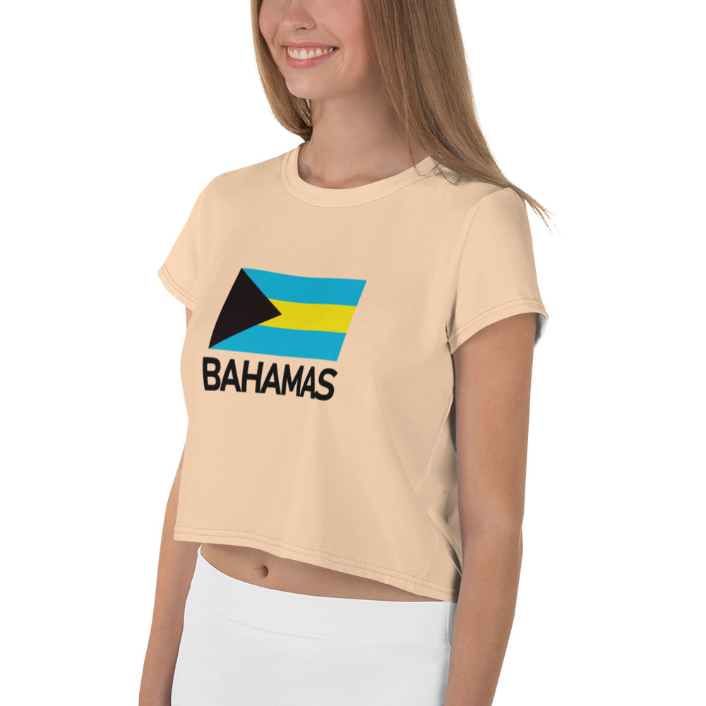 BAHAMAS - All-Over Print Crop Tee