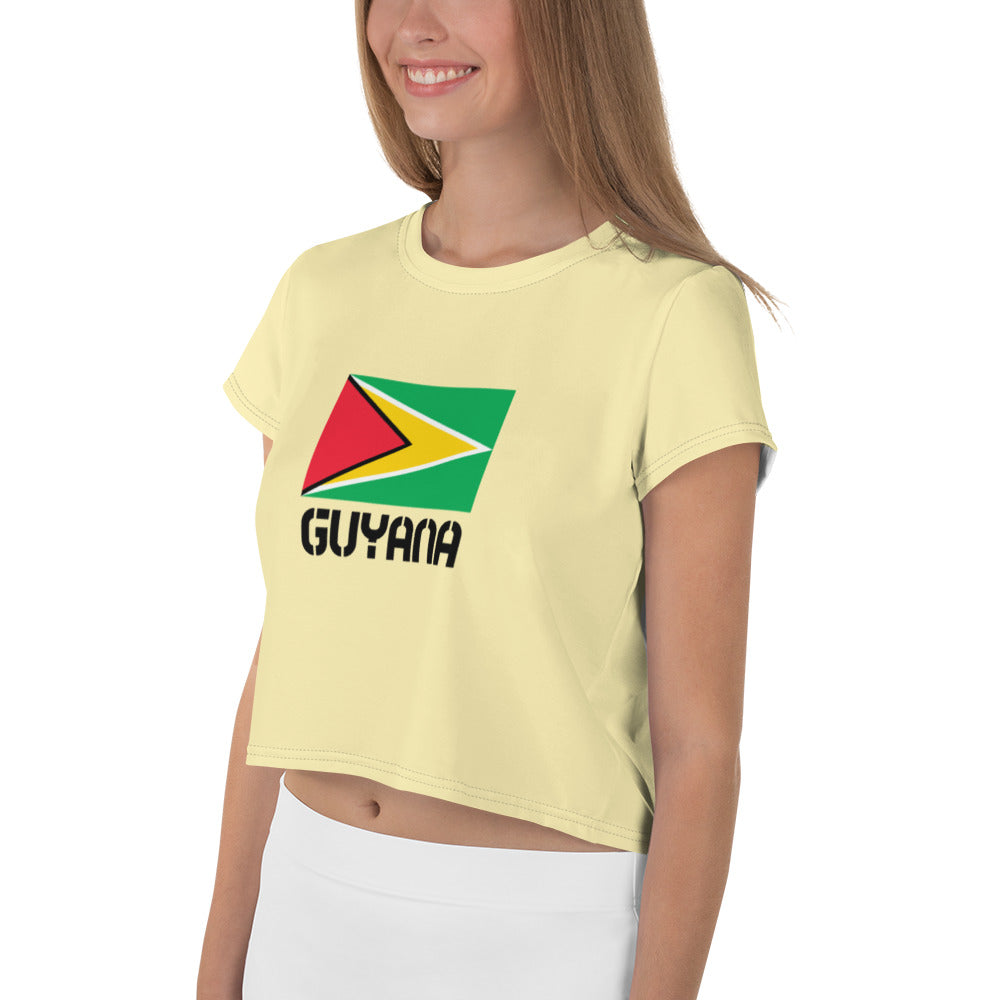 GUYANA - All-Over Print Crop Tee