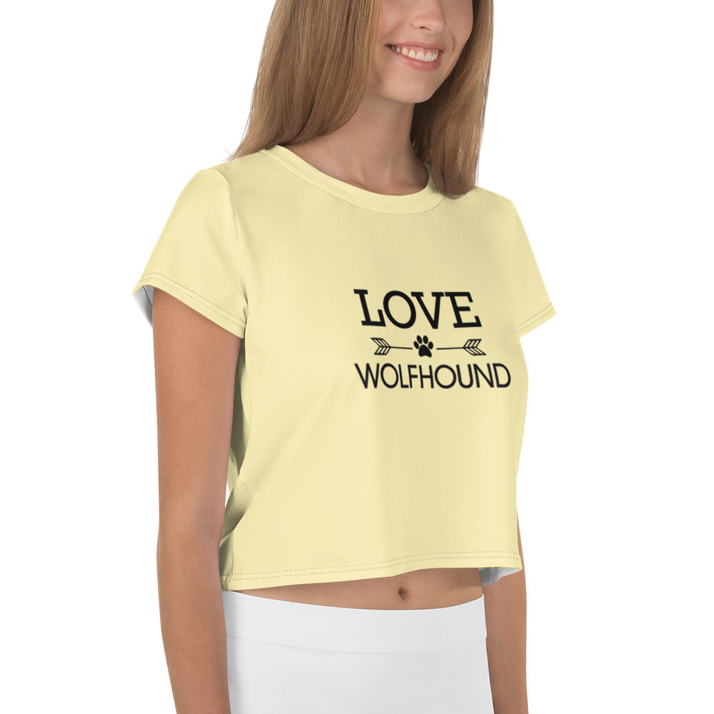 LOVE WOLFHOUND - All-Over Print Crop Tee