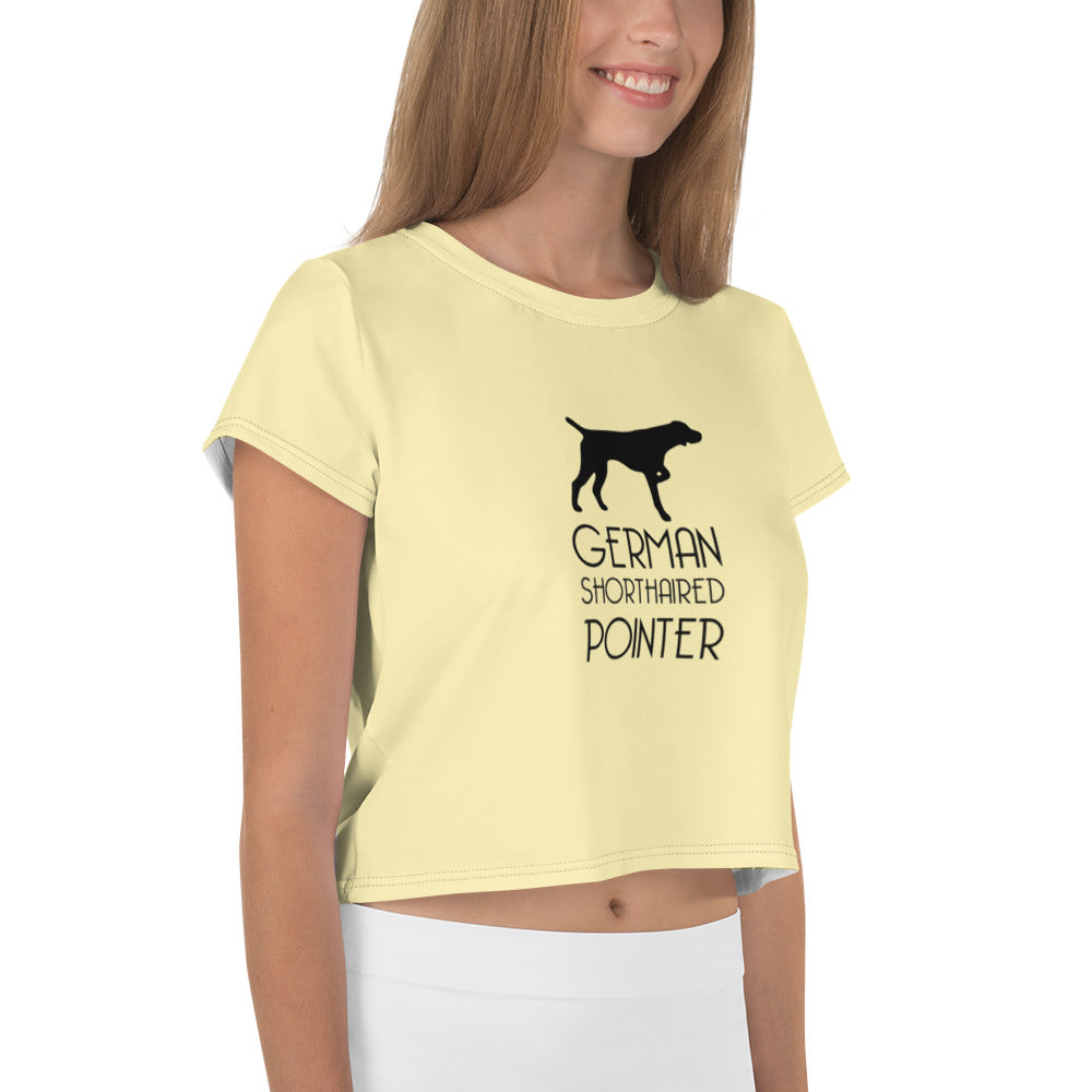 GERMAN SHORTHAIRED POINTER - All-Over Print Crop Tee