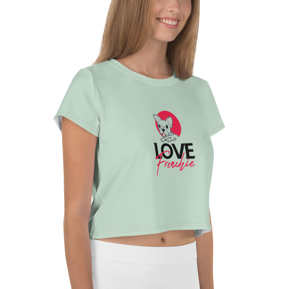 LOVE FRENCHIE - All-Over Print Crop Tee