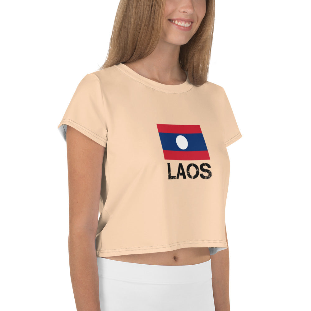 LAOS - All-Over Print Crop Tee
