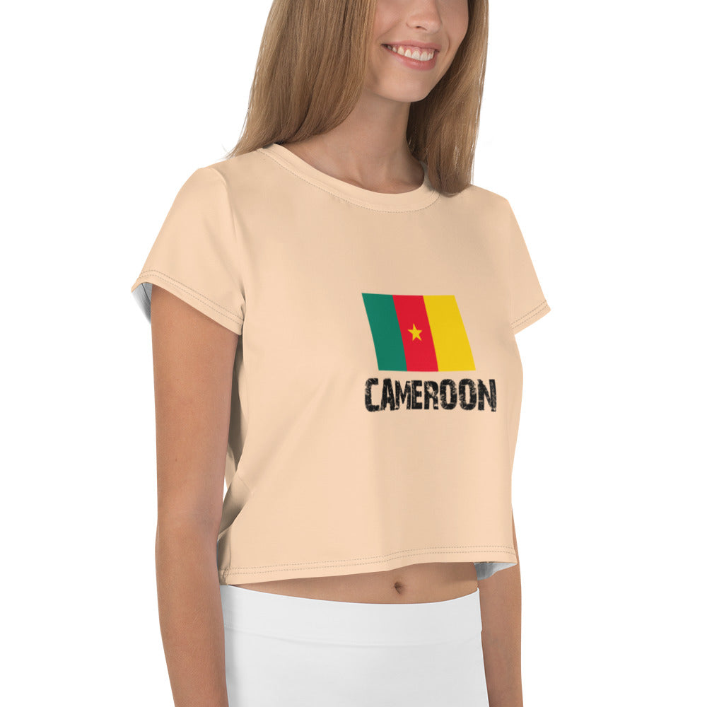 CAMEROON- All-Over Print Crop Tee