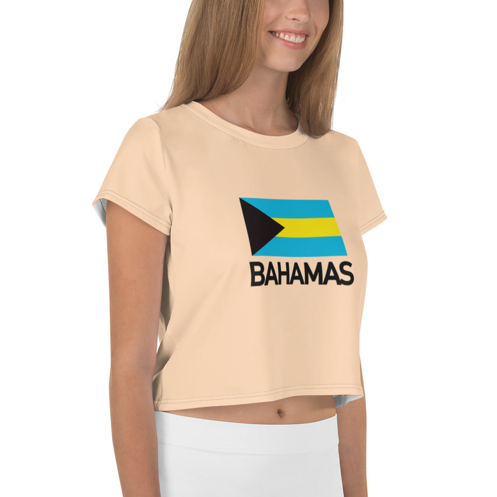 BAHAMAS - All-Over Print Crop Tee