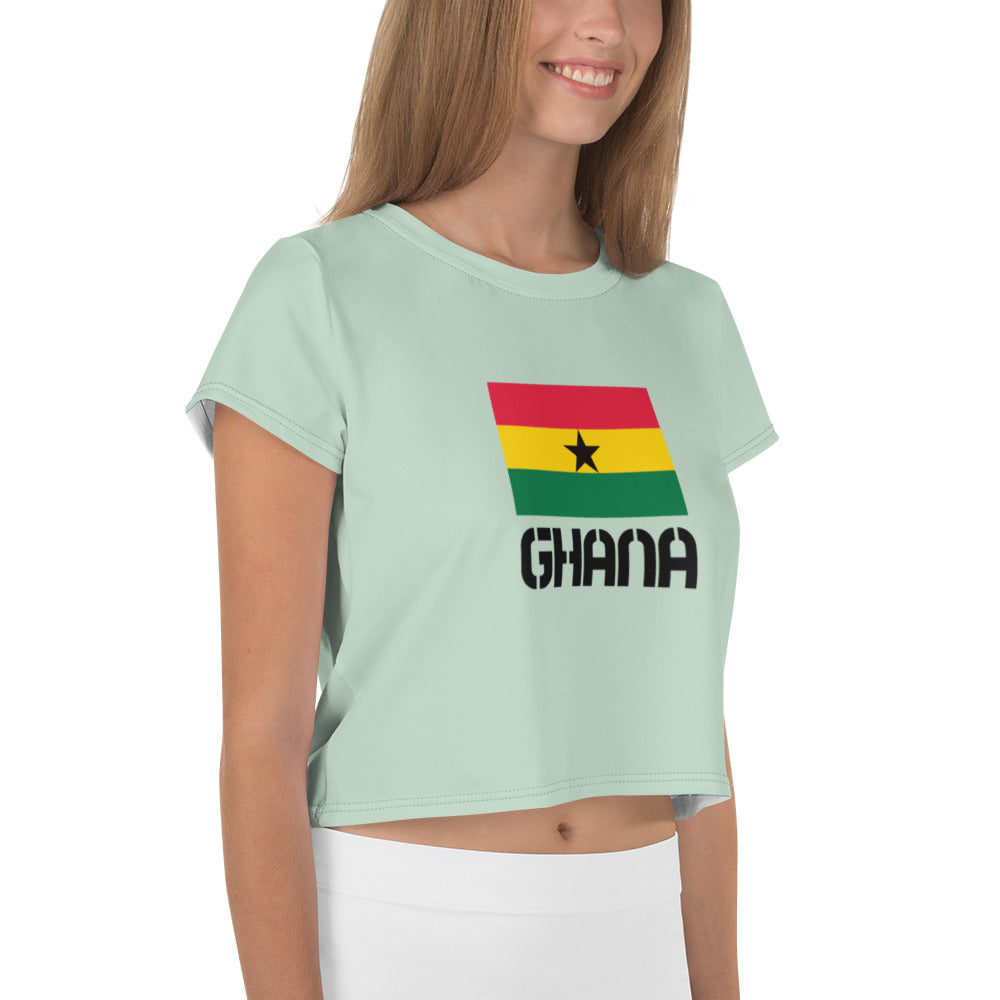 GHANA - All-Over Print Crop Tee