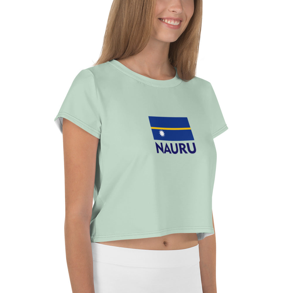 NAURU - All-Over Print Crop Tee