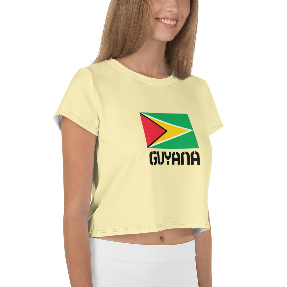 GUYANA - All-Over Print Crop Tee