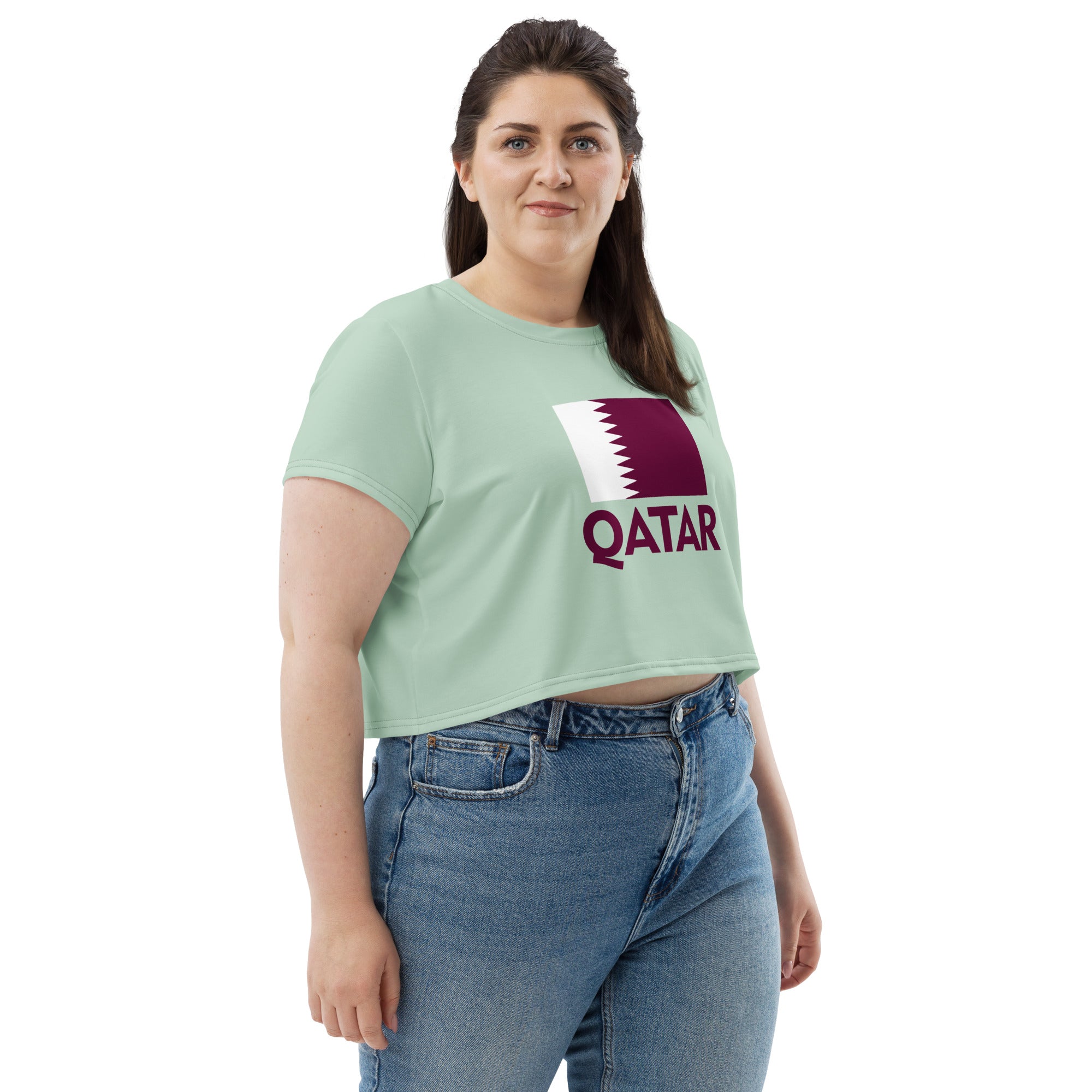 QATAR - All-Over Print Crop Tee