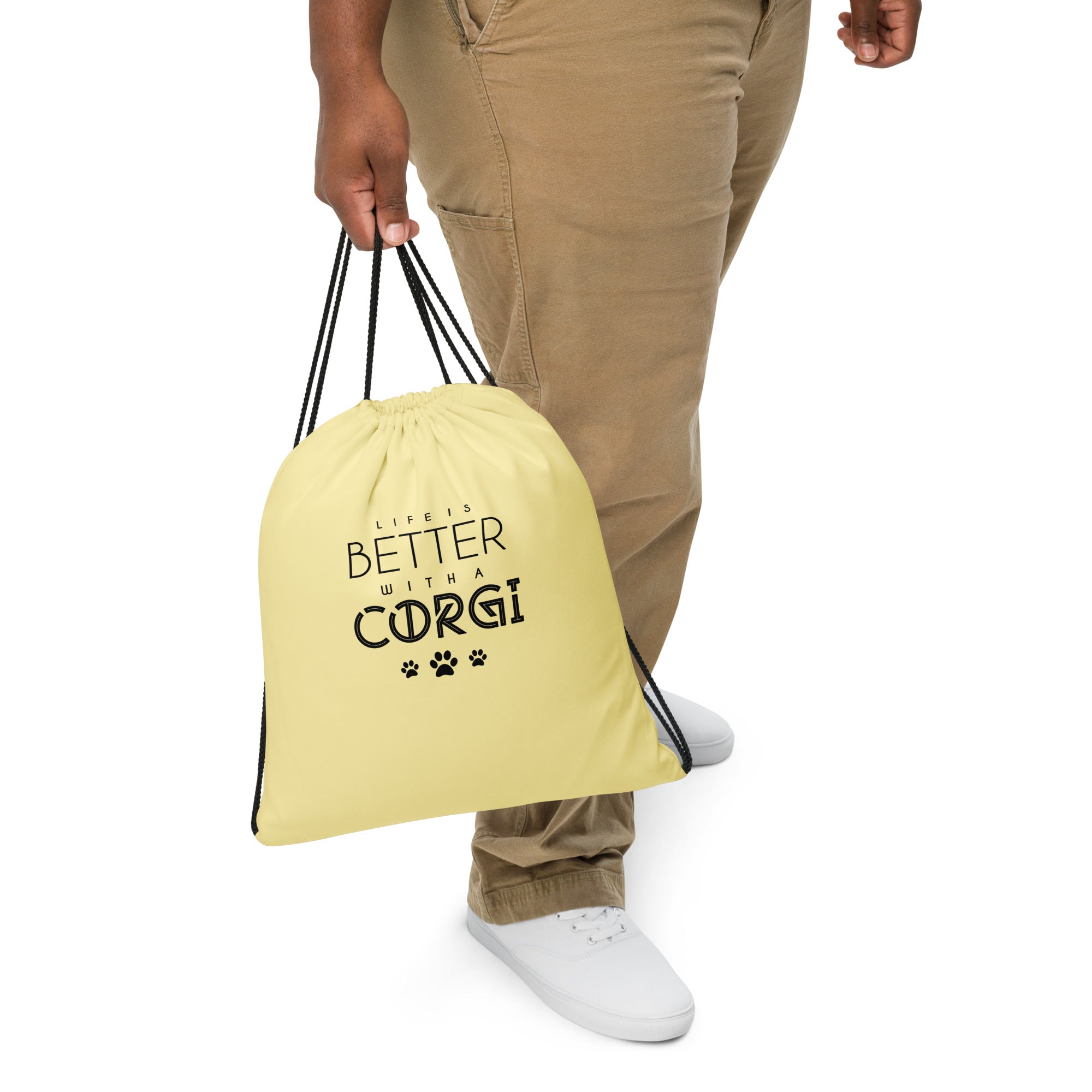 LIFE IS BETTER WITH A CORGI - Drawstring bag