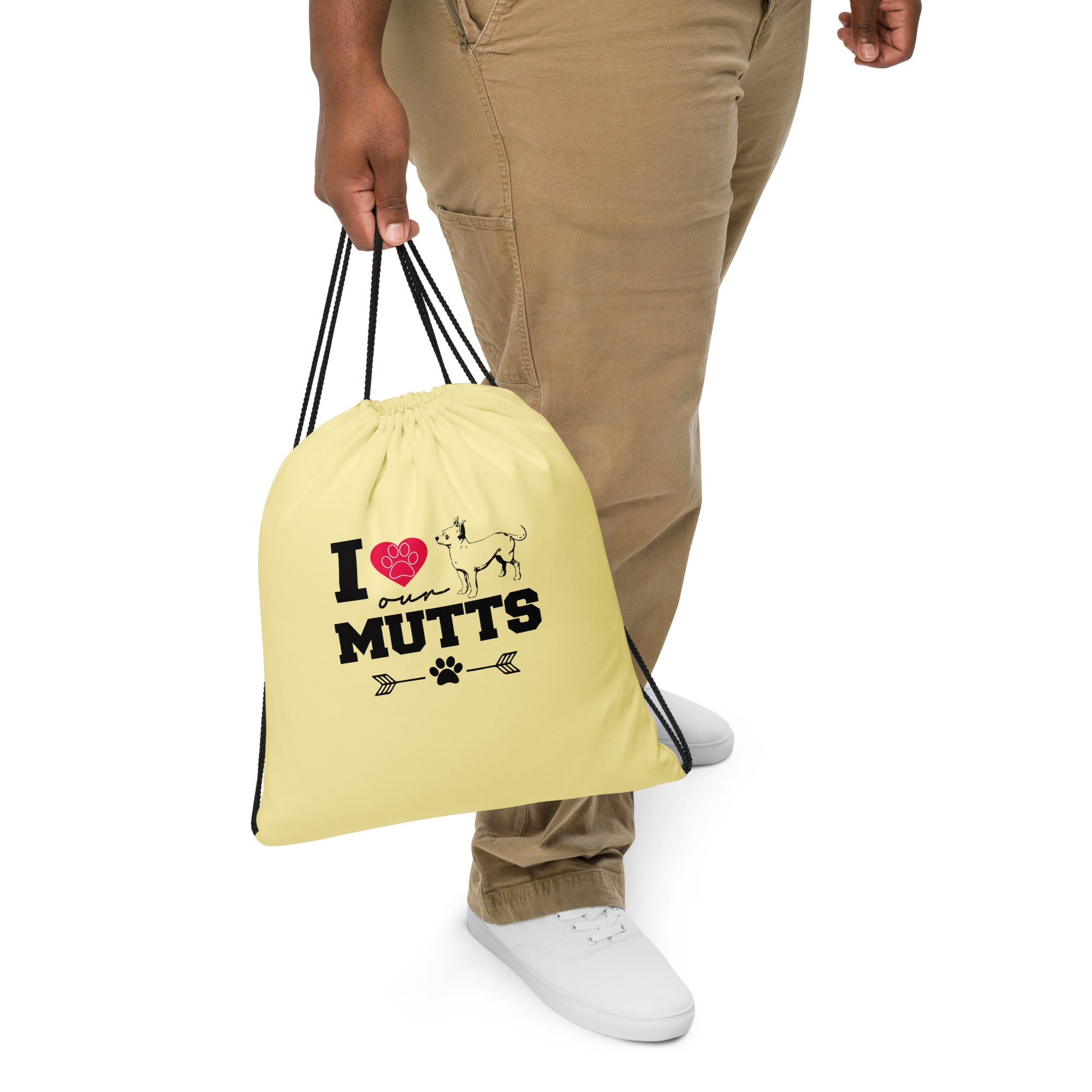 I LOVE OUR MUTTS - Drawstring bag