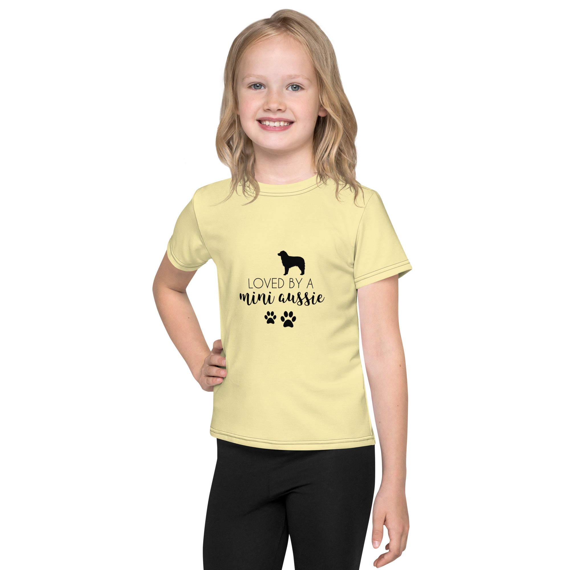 LOVED BY A MINI AUSSIE - Kids crew neck t-shirt