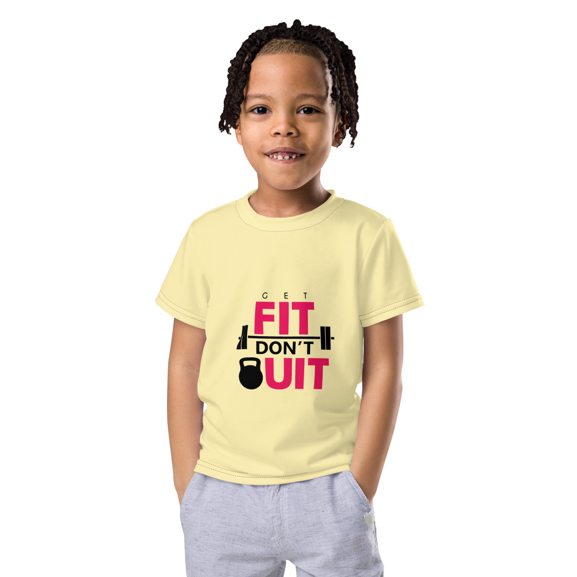 GET FIT DON'T QUIT - Kids crew neck t-shirt