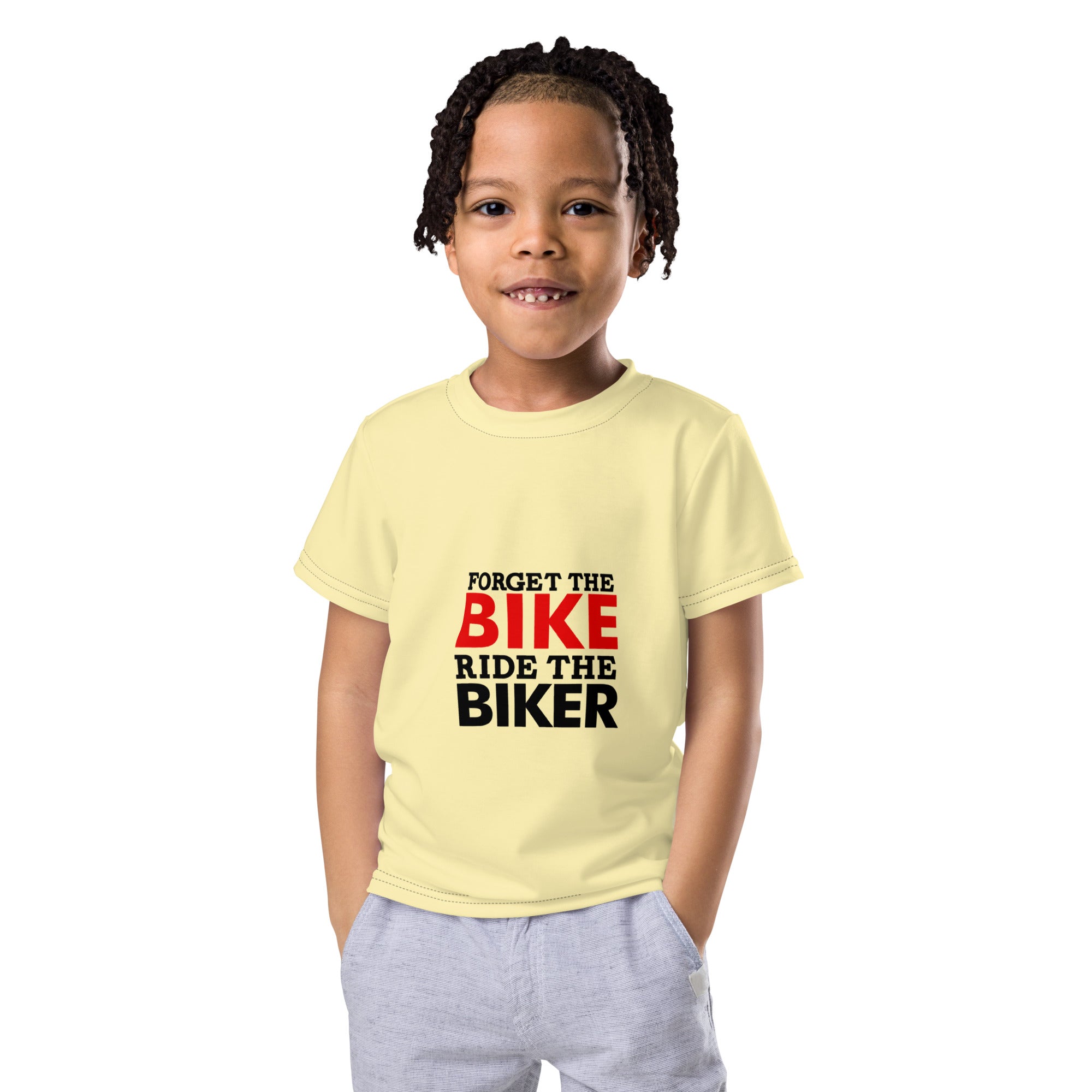 FORGET THE BIKE RIDE THE BIKER - Kids crew neck t-shirt