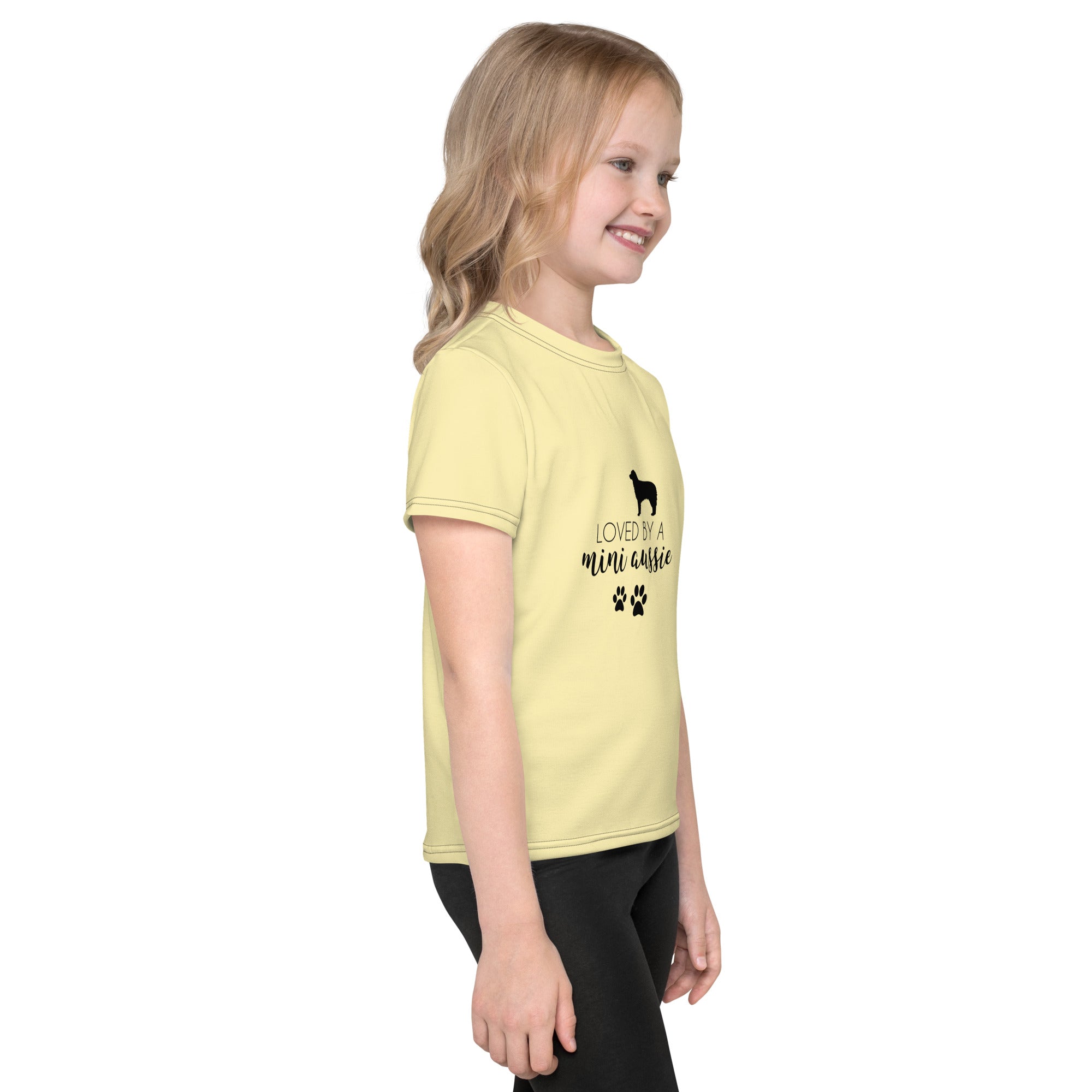 LOVED BY A MINI AUSSIE - Kids crew neck t-shirt