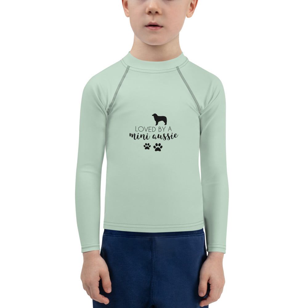 LOVED BY A MINI AUSSIE - Kids Rash Guard