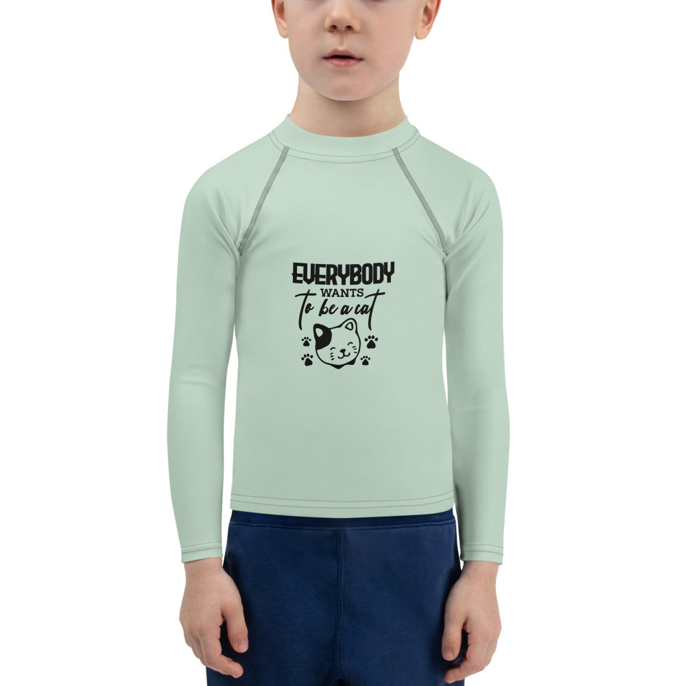 EVERYBODY WANTS TO BE A CAT - Kids Rash Guard