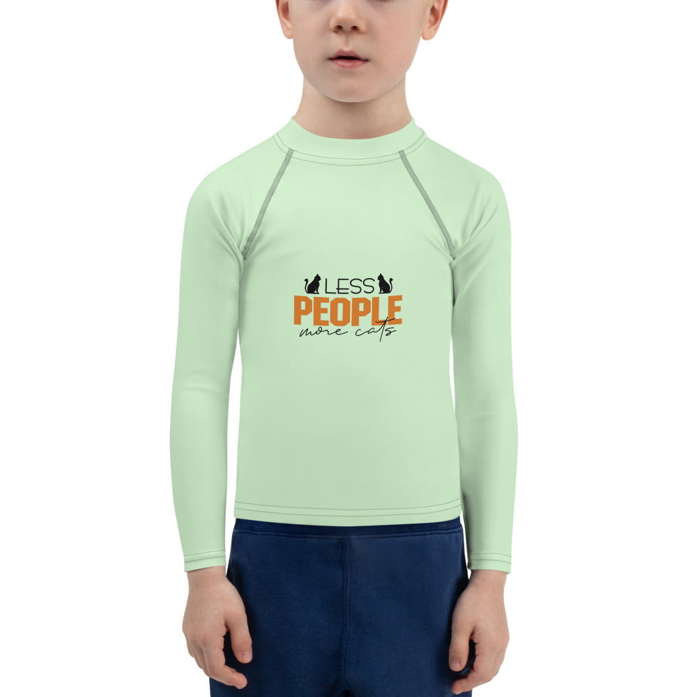 LESS PEOPLE MORE CATS - Kids Rash Guard