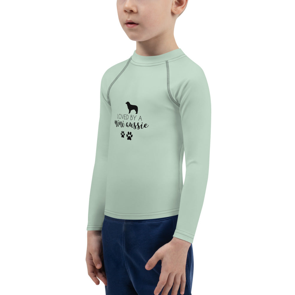 LOVED BY A MINI AUSSIE - Kids Rash Guard