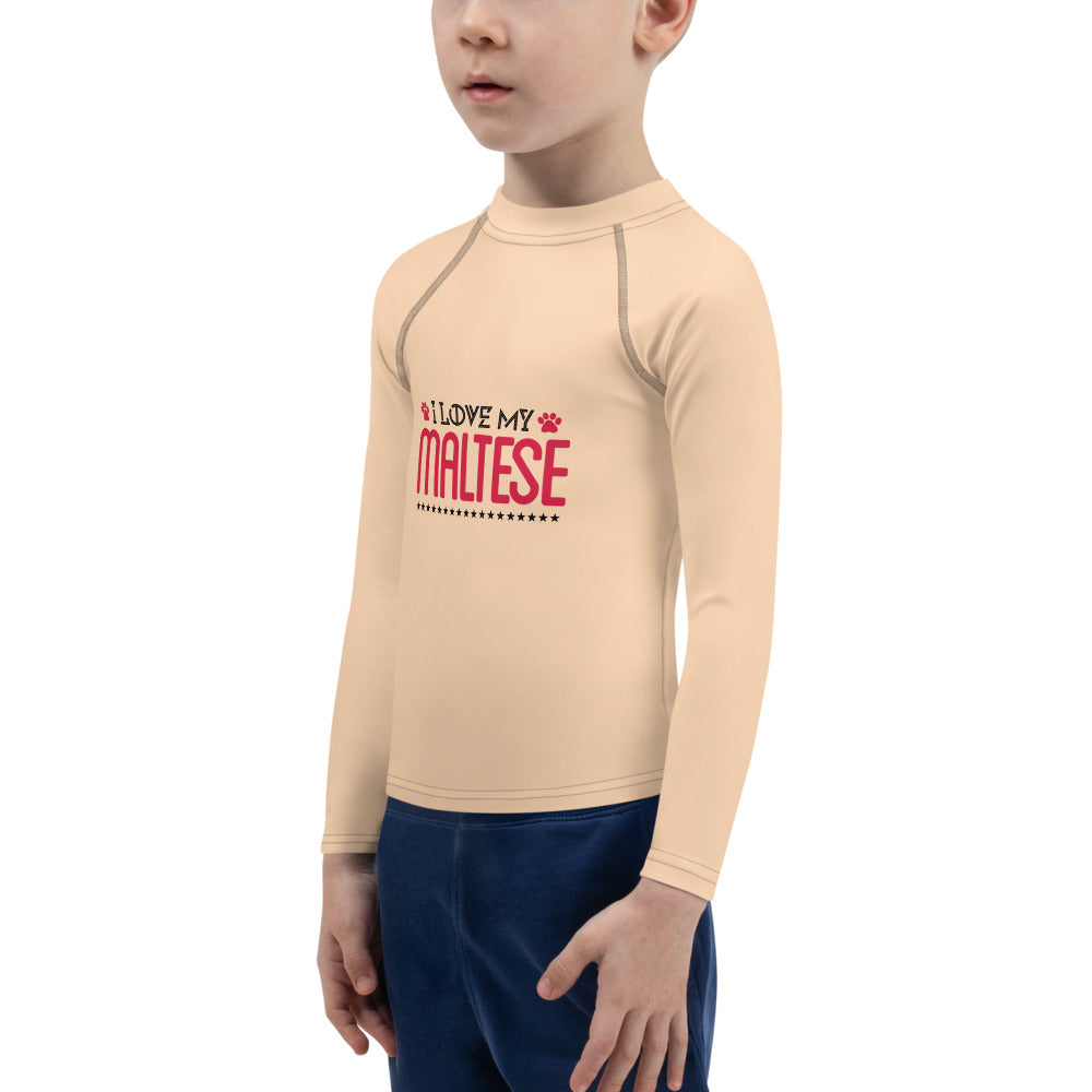 I LOVE MY MALTESE - Kids Rash Guard