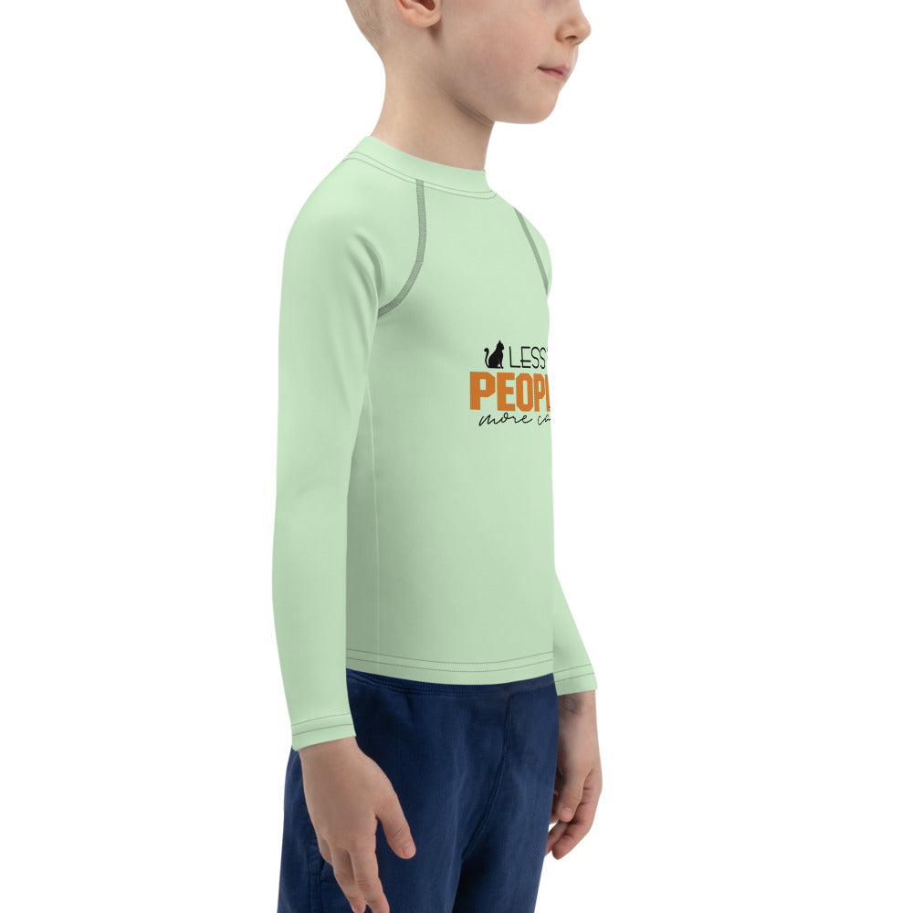 LESS PEOPLE MORE CATS - Kids Rash Guard