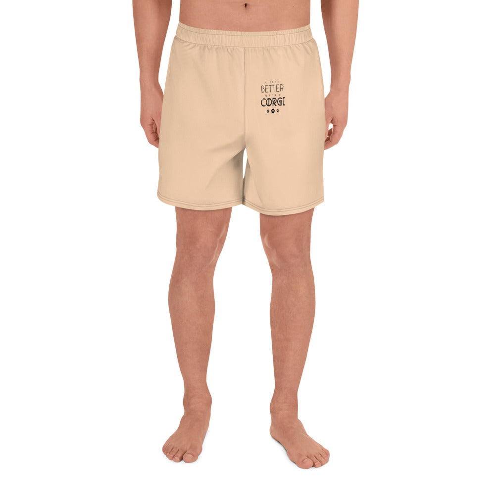 LIFE IS BETTER WITH A CORGI - Men's Recycled Athletic Shorts