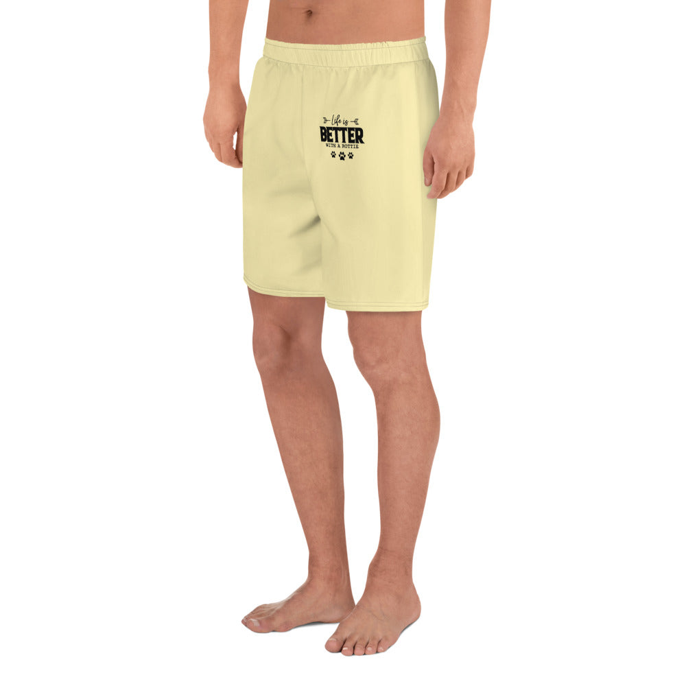 LIFE IS BETTER WITH A ROTTIE - Men's Recycled Athletic Shorts