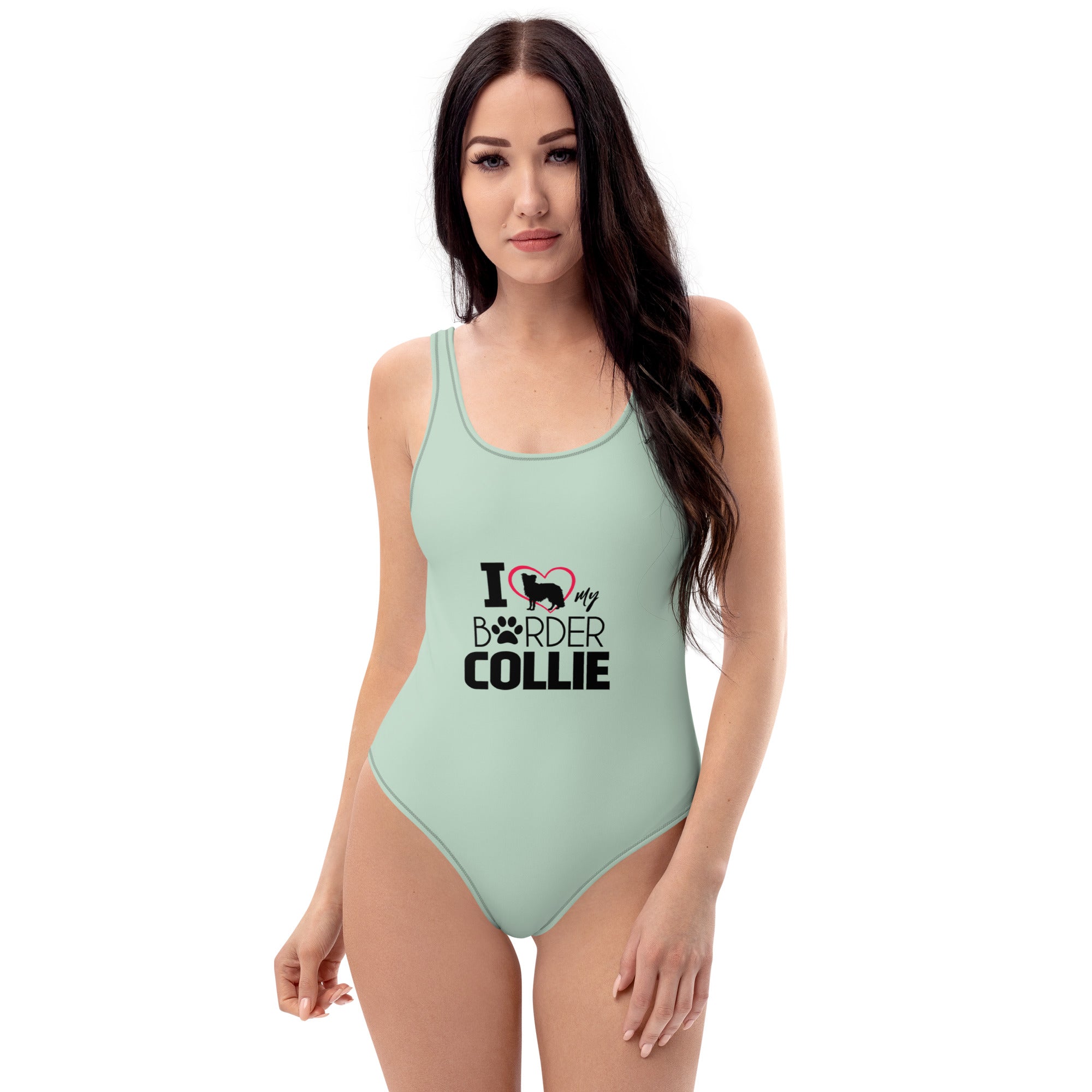 I LOVE MY BORDER COLLIE - One-Piece Swimsuit