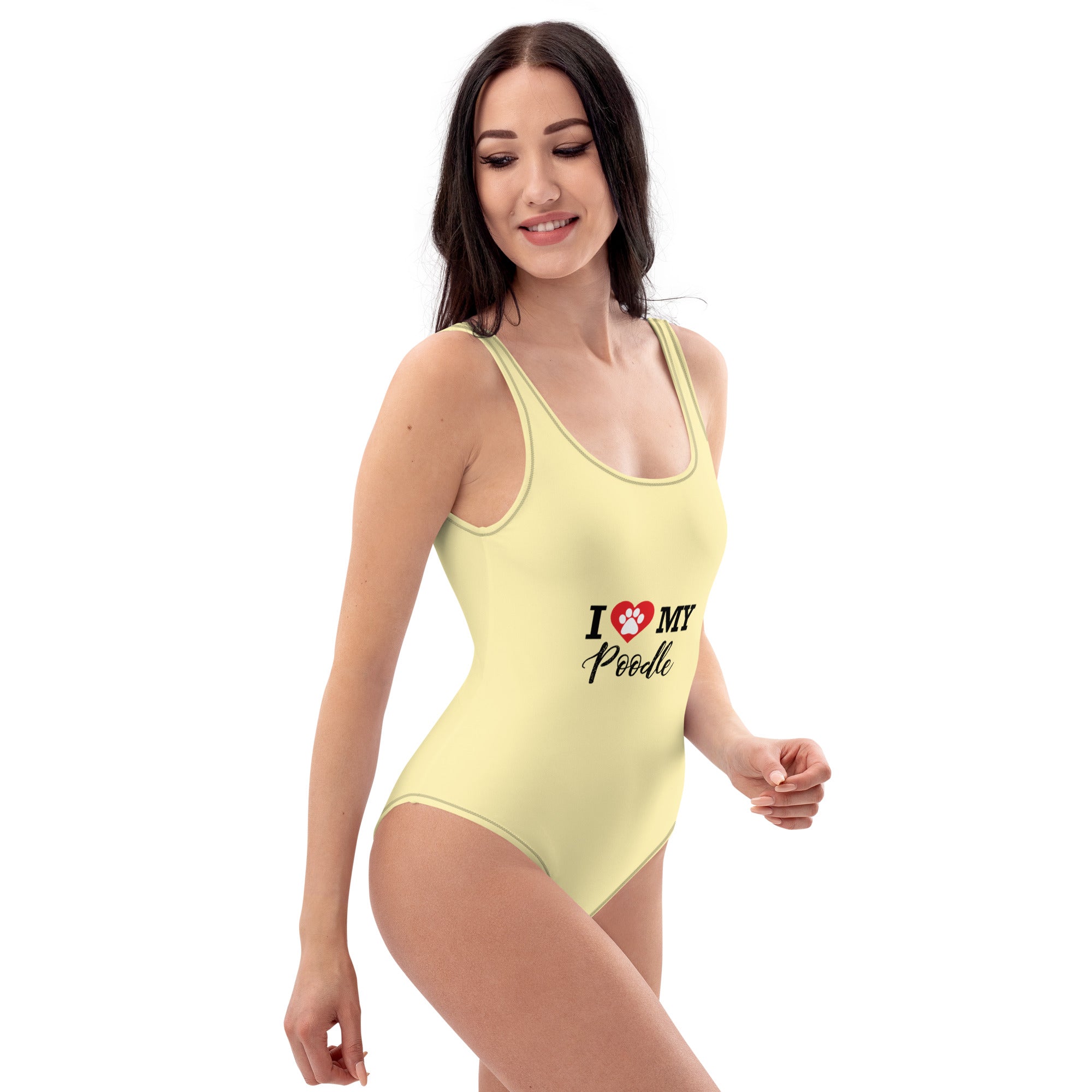 I LOVE MY POODLE - One-Piece Swimsuit
