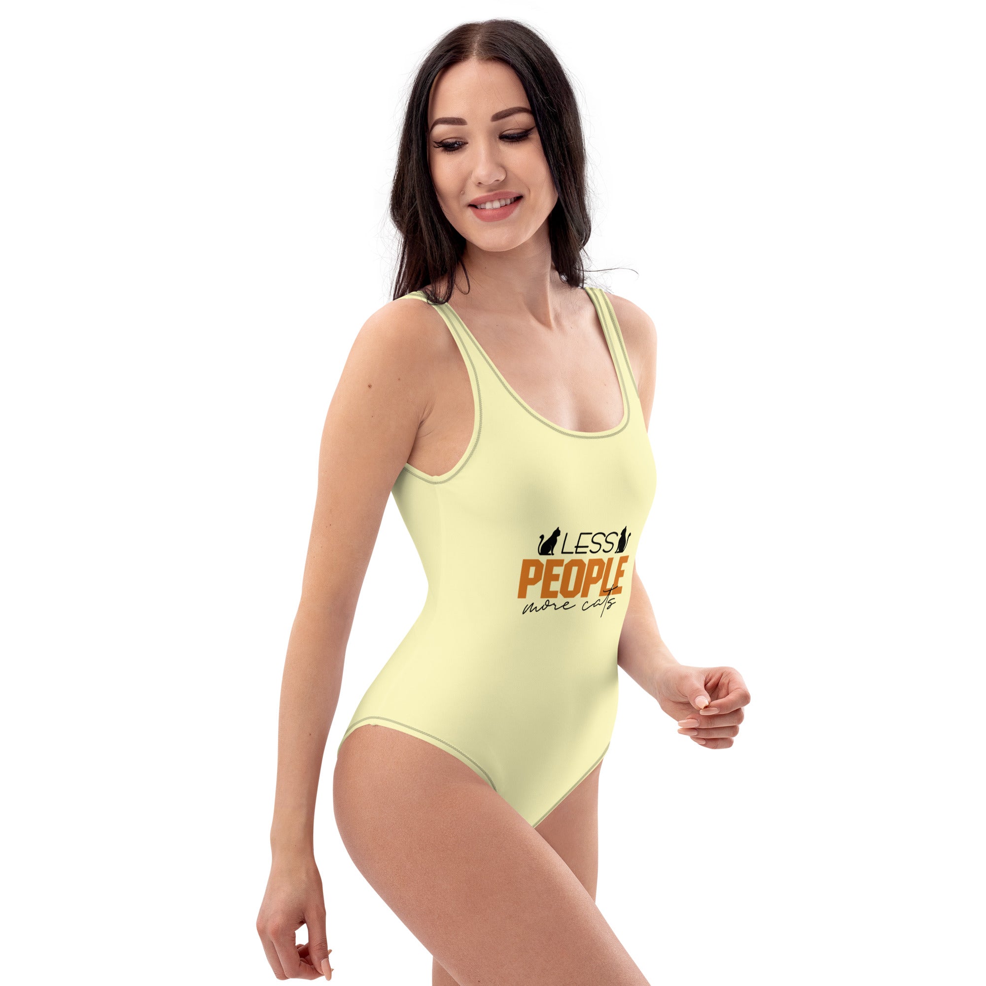 LESS PEOPLE MORE CATS - One-Piece Swimsuit