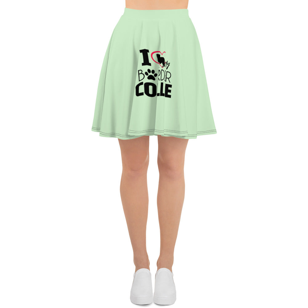 I LOVE MY BORDER COLLIE - Skater Skirt