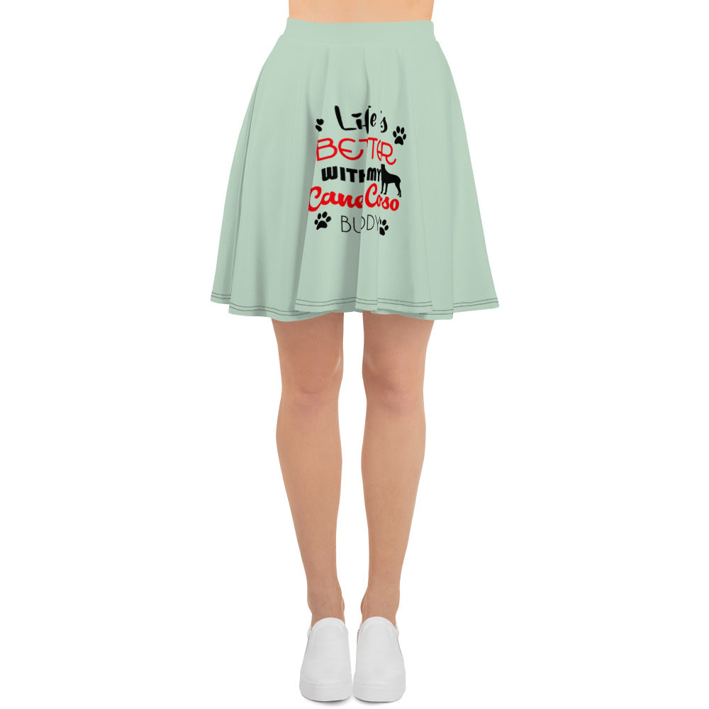LIFE IS BETTER WITH MY CANE CORSO - Skater Skirt