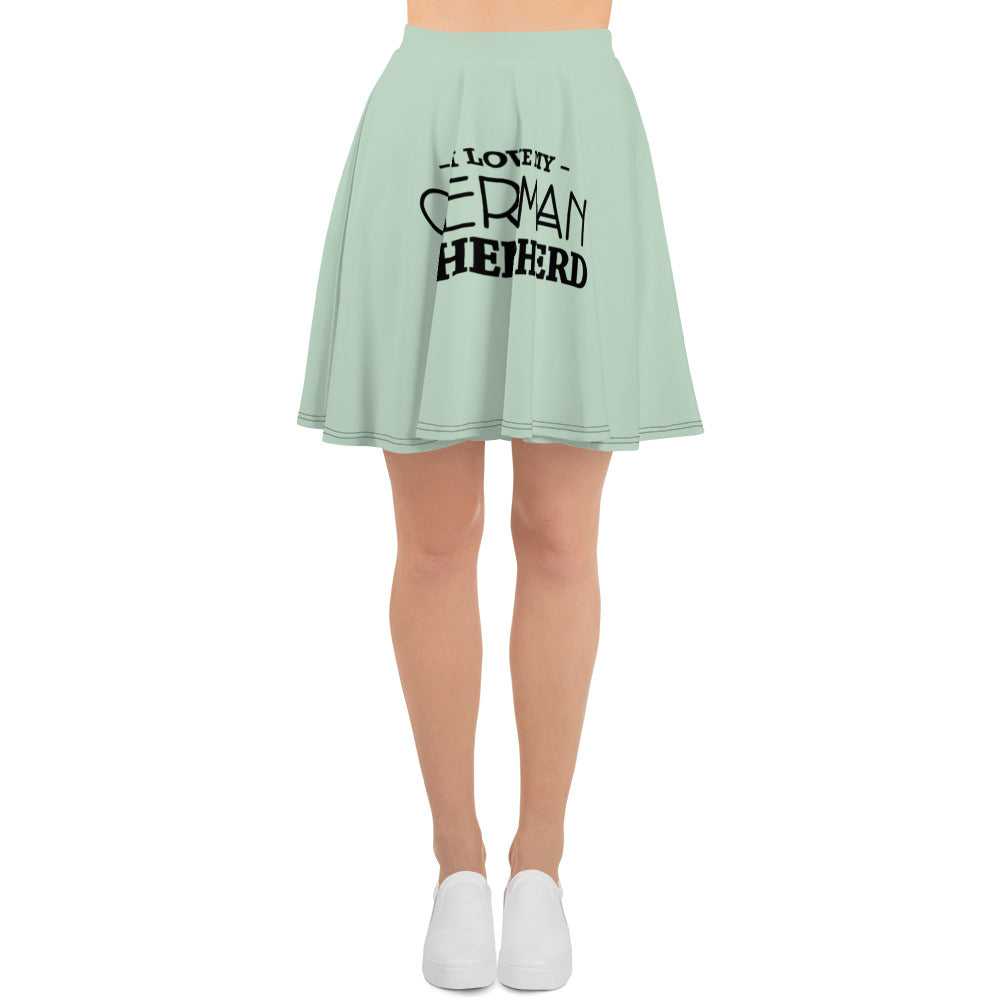 I LOVE MY GERMAN SHEPHERD - Skater Skirt